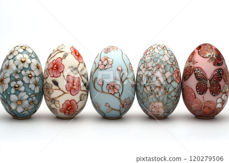 Beautiful Decorative Floral Eggs Perfect for your Spring Celebration and Festivities Beautiful Decorative Floral Eggs Perfect for your Spring Celebration and Festivities 120279506