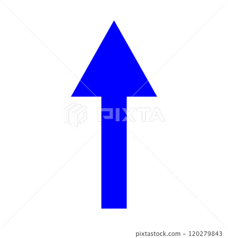Simple arrow icon blue 120279843