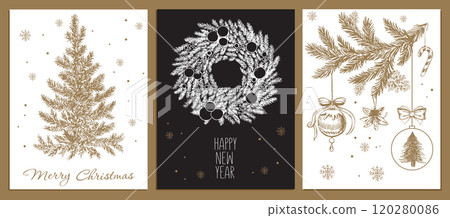 christmas, card, vector 120280086