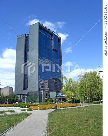 Beautiful new architecture of Lodz. Buildings in the Polish city of Lodz 120281163