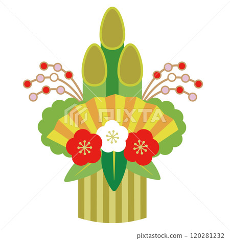 New Year's Kadomatsu illustration 120281232