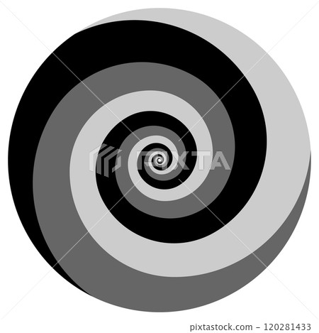 Art design spiral as logo or icon. Abstract background with spiral lines in circle. Art design spiral as logo or icon. Abstract background with spiral lines in circle. 120281433