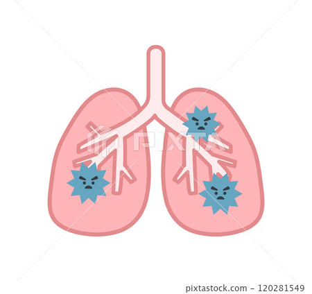 簡單的肺炎圖 120281549