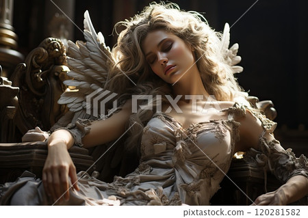 A very gentle photo of an angel girl. A very gentle photo of an angel girl. 120281582