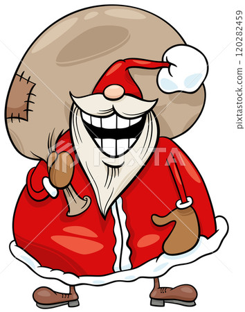 santa claus cartoon christmas illustration santa claus cartoon christmas illustration 120282459