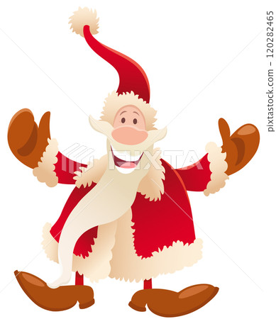 happy cartoon Santa Claus on Cristmas time happy cartoon Santa Claus on Cristmas time 120282465