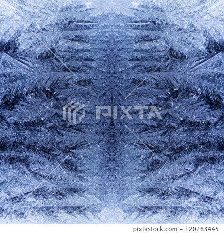 frosty pattern on glass, winter card frosty pattern on glass, winter card 120283445