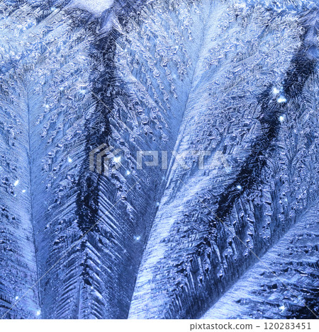 frosty pattern on glass, winter card frosty pattern on glass, winter card 120283451
