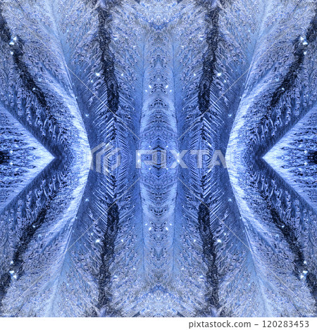 frosty pattern on glass, winter card 120283453