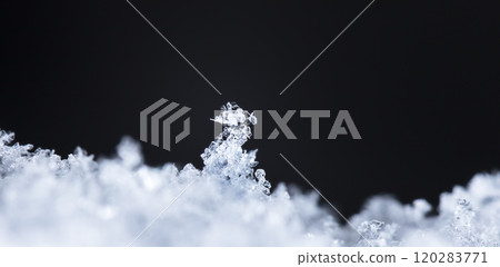 snowflake, little snowflake on the snow 120283771