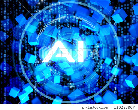 Blue cyber digital background image Blue cyber digital background image 120283807