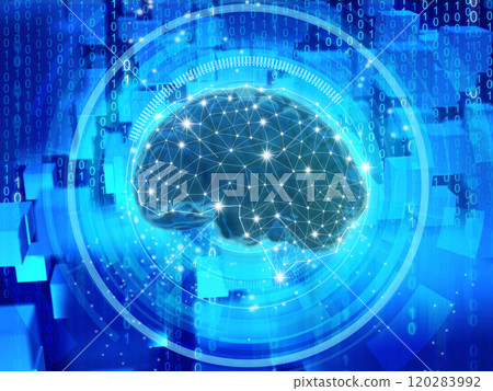 Background illustration with floating blue cubes Background illustration with floating blue cubes 120283992