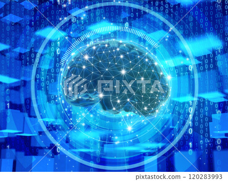 帶有浮動藍色立方體的背景圖 120283993