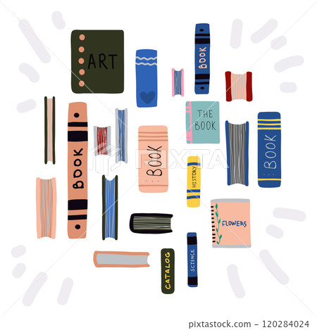 Books page cover view vector artwork  120284024