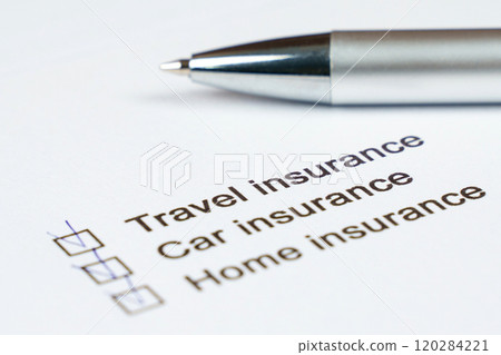 Planning for lifes adventures with essential insurance options on paper Planning for lifes adventures with essential insurance options on paper 120284221