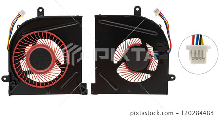 Fan spare part for laptop, on white background in insulation 120284483