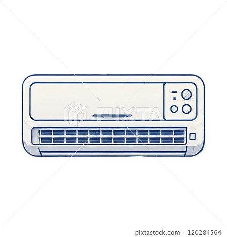 簡單壁掛式空調的數位插圖 120284564