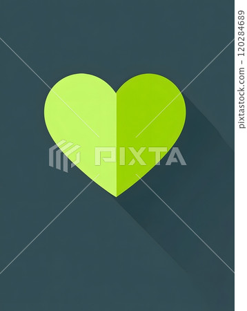 SImple Green Heart Love Affection icon Romantuc Symbol	 120284689