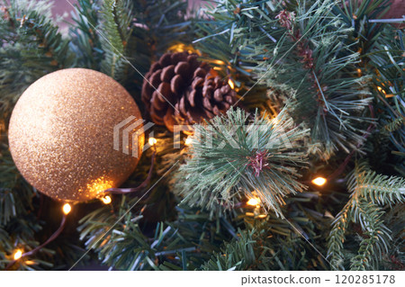 Christmas background with tree branches 120285178