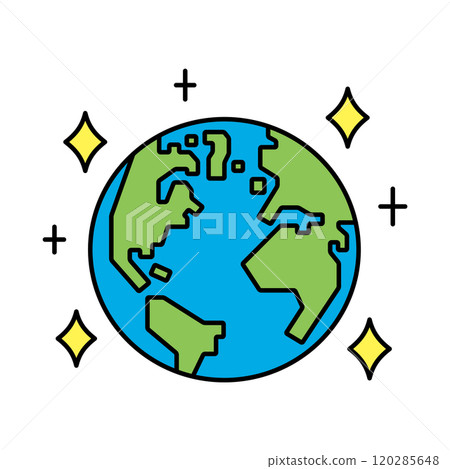 閃閃發光的地球的插圖 120285648