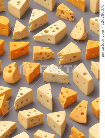 Illustration cheesy pattern abstract background Generative AI Illustration cheesy pattern abstract background Generative AI 120286076