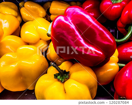 Bright paprika fruit Bright paprika fruit 120287084