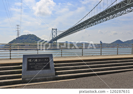 Dannoura Coast, a walkway where you can enjoy the scenery of the Kanmon Straits in Shimonoseki City 120287631