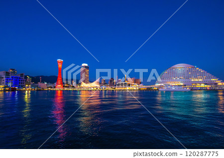 神戶港和美利堅公園的夜景 神戶港和美利堅公園的夜景 120287775