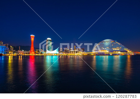 Night view of Kobe Port and Meriken Park 120287783