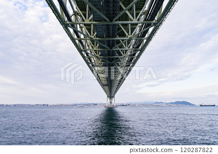 從Awajishima的明石海峽大橋 從Awajishima的明石海峽大橋 120287822