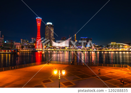 神戶港和美利堅公園的夜景 120288835
