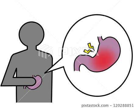 Stomach pain due to gastritis 120288851