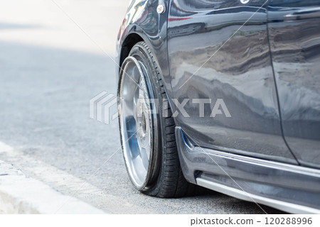 Car crash from car accident on the road 120288996