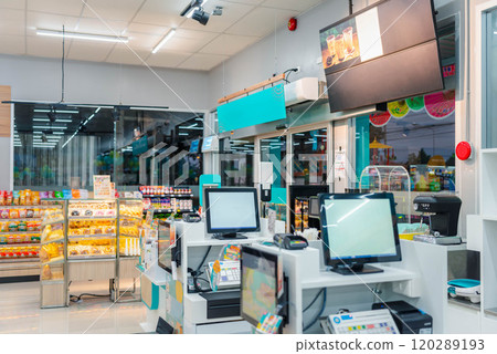 Supermarket or Hypermarket for shopping a food Supermarket or Hypermarket for shopping a food 120289193