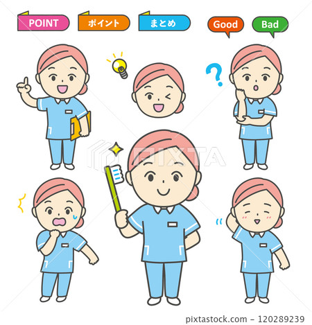 牙齒保健員人物插圖圖標 120289239