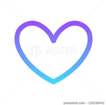 Blue-purple gradation | Heart symbol Blue-purple gradation | Heart symbol 120289442