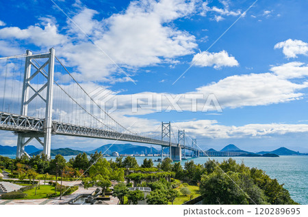 The Great Seto Bridge connecting Kagawa and Okayama 120289695