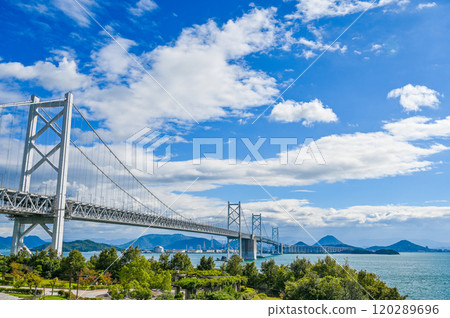 The Great Seto Bridge connecting Kagawa and Okayama 120289696