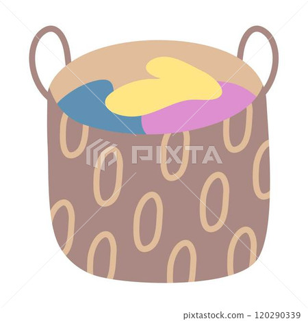 laundry basket design element laundry basket design element 120290339