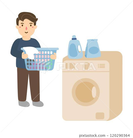 people laundry and washing clothes people laundry and washing clothes 120290364