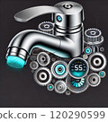 Close the tap properly to conserve water 120290599