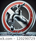 Close the tap properly to conserve water 120290729