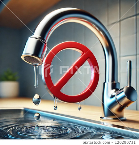 Close the tap properly to conserve water 120290731