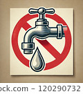 Close the tap properly to conserve water 120290732