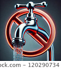 Close the tap properly to conserve water 120290734