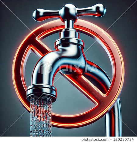 Close the tap properly to conserve water 120290734