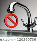Close the tap properly to conserve water 120290736