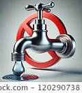 Close the tap properly to conserve water 120290738