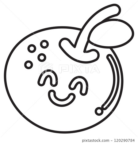 Happy orange outline for fruit, vegan, cartoon character, mascot, cute patch, juice, grocery shopping, supermarket, market, sticker, breakfast, lunch, diet, snack, kid colouring book, art, painting 120290784