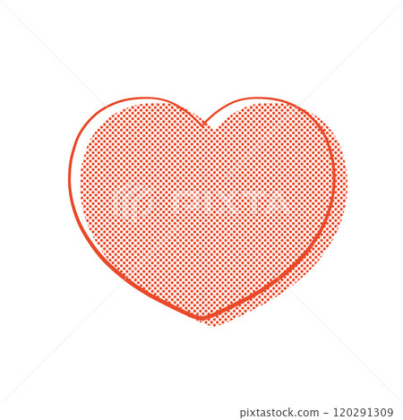 Hand-drawn Heart - Juicy Orange (bright orange) 120291309
